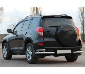 Задні куточки AK003-double (2 шт., нерж) для Toyota Rav 4 2006-2013 рр