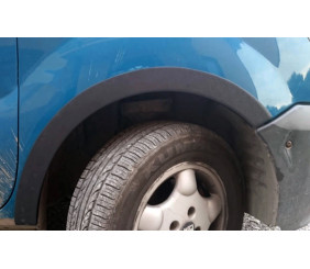 Накладки на арки (4 шт, чорні) Метал для Renault Kangoo 1998-2008 рр