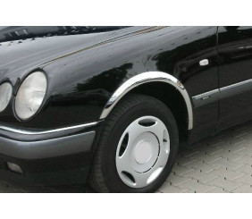 Накладки на арки (4 шт, нерж) для Mercedes E-сlass W210 1995-2002 рр