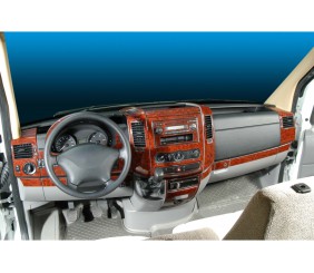 Накладки на панель (Meric, 50 деталей) Дерево для Mercedes Sprinter W906 2006-2018 рр