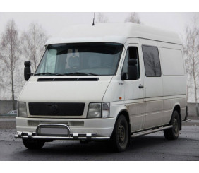 Передній захист ST020 (нерж) для Volkswagen LT 1995-2006 рр