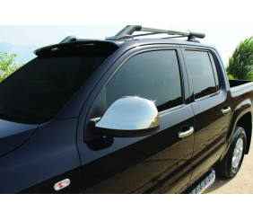 Накладки на дзеркала (2 шт, нерж.) Carmos - Турецька сталь для Volkswagen Amarok 2010-2022 рр