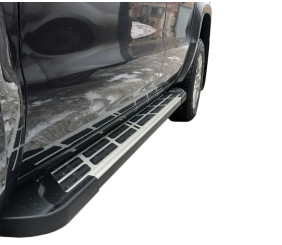 Бокові пороги Sunrise (2 шт., алюміній) для Volkswagen Amarok 2010-2022 рр