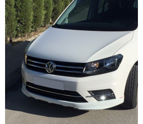 Накладка на передній бампер (під фарбування) для Volkswagen Caddy 2015-2020 рр