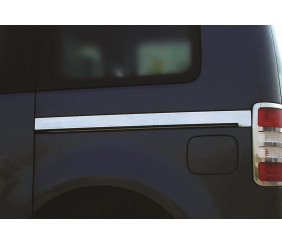 Молдинги під зсувну двері (2 шт., нерж) Maxi база для Volkswagen Caddy 2004-2010 рр