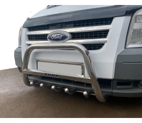 Кенгурятник WT004 (нерж) для Ford Transit 2000-2014 рр