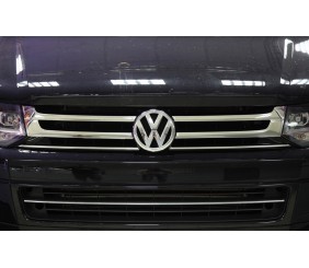 Накладки на решітку (Omsa, 4 шт, нерж) для Volkswagen T5 2010-2015 рр