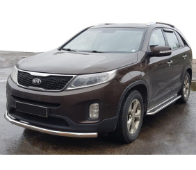 Передній захист ST008 (2013-2015, нерж.) для Kia Sorento II XM рр