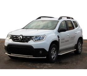 Передній захист F3-10 (нерж.) для Renault Duster 2018-2024 рр
