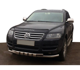 Кенгурятник ST015 (нерж) для Volkswagen Touareg 2002-2010 рр