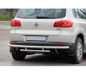 Задній захист AK002-2 (нерж) для Volkswagen Tiguan 2007-2016 рр