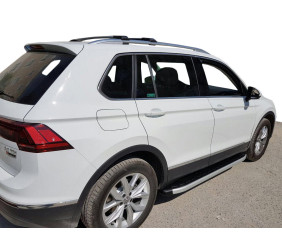Бокові пороги Fullmond (2 шт., алюм) для Volkswagen Tiguan 2007-2016 рр