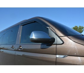 Накладки на дзеркала (2 шт, нержавіюча сталь) Carmos - Турецька сталь для Volkswagen T5 2010-2015 рр