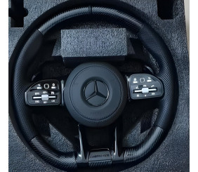 Кермо AMG 2018-Style (Карбон -2026 чорні кнопки, 3pin) для Mercedes AMG GT C190/R190 2014-2022 рр