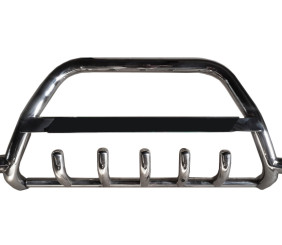 Кенгурятник WT004-LED (нерж) для Volkswagen T4 Caravelle/Multivan 1990-2003 рр