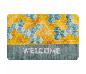 Вологопоглинаючий килимок 38х58х3мм "Ласкаво просимо" куби (D) SW-00001561
