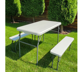 Набір садової мебелі ( стіл і 2 лави) SW-00001612