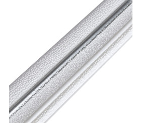 Плінтус РР самоклеючий 2300х70х4мм Білий з сірою смужкою (D) SW-00001833