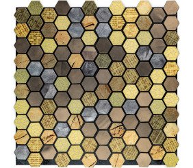 Самоклеюча алюмінієва плитка 300х300х3мм Луска SW-00001931