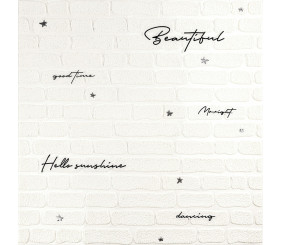 Панель стінова 3D 700х700х4мм Напис із сріблом SW-00001980