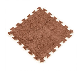 Підлога-пазл плюшевий 30х30х1см Коричневий (D) SW-00002082