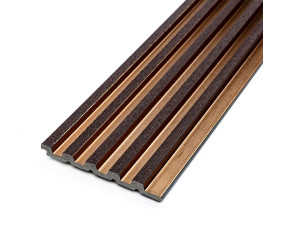 Рейка декоративна PS 2900х120х12мм Під коричневу шкіру з бронзою SW-00002135