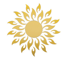 Дзеркальний декор акриловий самоклеючий золото, 27шт (D) SW-00002503