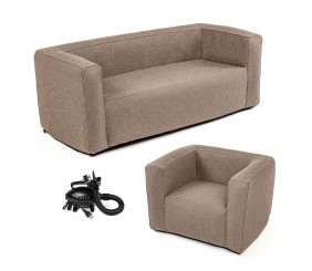 Комплект надувних меблів диван і крісло Коричневий SW-00002656