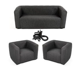 Комплект надувних меблів диван і 2 крісла Сірий SW-00002659