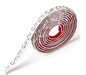 Молдинг 4950х20х7 мм Білий зі сріблом SW-00002679