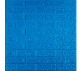 3D панель самоклеюча 700х770х5мм цегла Синій (003-5) SW-00000154