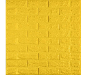 3D панель самоклеюча 700х770х7мм цегла Жовтий (010-7) SW-00000049