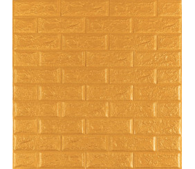 3D панель самоклеюча 700х770х5мм цегла Золото (011-5) SW-00000147