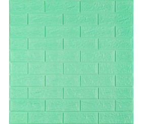 3D панель самоклеюча 700х770х5мм цегла М'ята (012-5) SW-00000148