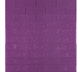 3D панель самоклеюча 700х770х3мм цегла Фіолетова (016-3) SW-000003248