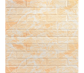 Декоративна 3D панель самоклейка 700х770х5мм Мармур бежевий(цегла) (062) SW-00000032