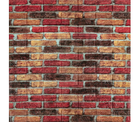 Самоклеюча декоративна 3D панель 700х770х5мм Бежево-коричнева Катеринославська цегла (047) SW-00000026