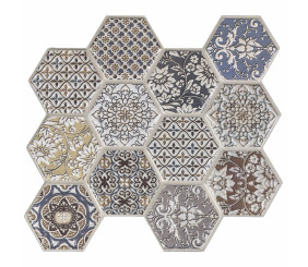 Декоративна ПВХ плитка на самоклейці 280х300х5мм Соти, ціна за 1 шт. (СПП-504) SW-00000673