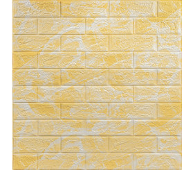 Декоративна 3D панель самоклейка 700х770х3мм Мармур жовтий (062-3) SW-00000694