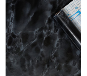 Самоклеюча плівка 0,45х10м х 0,07мм Чорний мармур SW-00000820