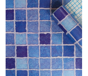 Самоклеюча плівка 0,45х10м х 0,07мм Синя мозаїка SW-00000825