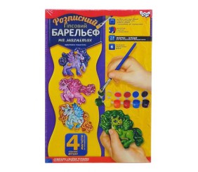 Набір для творчості, розписний гіпсовий барельєф на магнітах, "Поні", РДБ-02-04