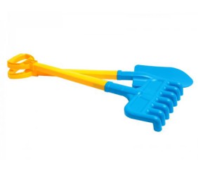 Набір "Лопата + Граблі Технок" (синій)