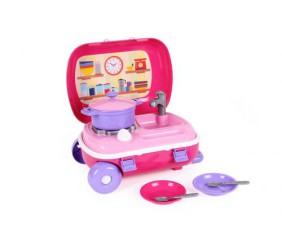 Кухня з посудом в валізі ТехноК