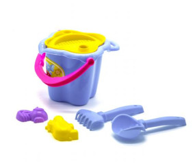 Відро з пісочним набором "Сонечко" (блакитне)