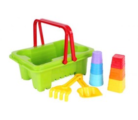 Пісочний набір з кошиком (8 ел)