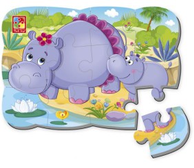 Магнітні пазли "Бегемотики", 12 деталей (укр)