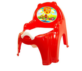 Дитячий горщик з кришкою червоний