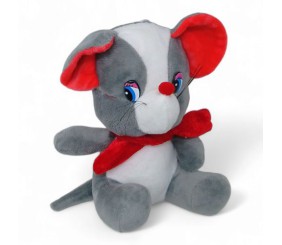 Мʼяка іграшка Мишка з бантом 15 см (сірий)
