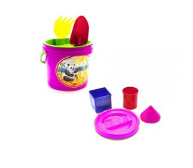 Пісочний набір "Панда" (7 елем), рожевий